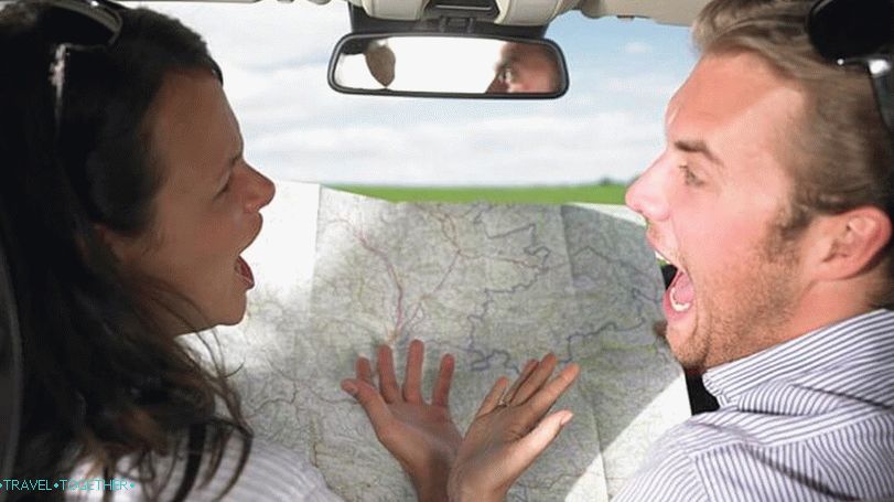 Quarrels between couples in travels