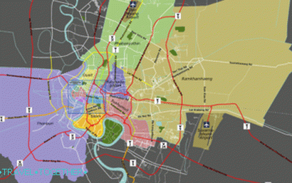 The best areas on the map of Bangkok