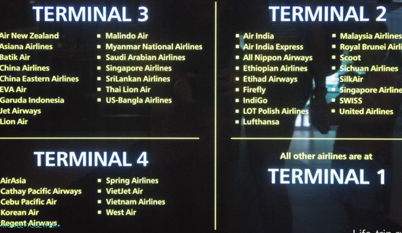 Which terminal do you fly to depending on the airline.