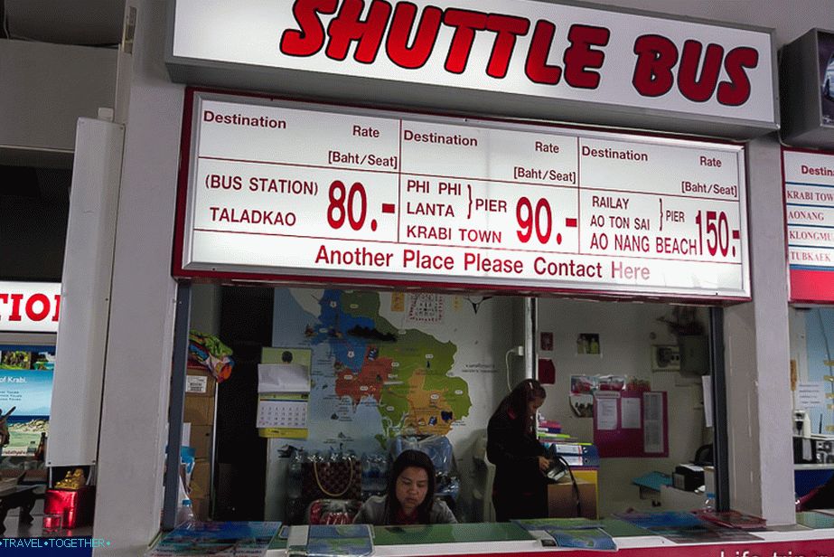 The price of a bus from Krabi airport