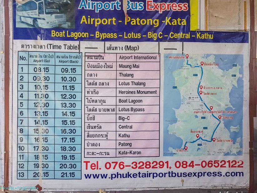 Bus Schedule from Phuket Airport