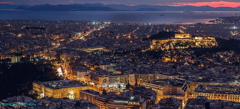 Athens in the evening