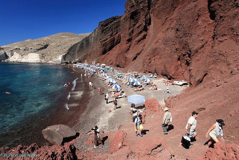 Red Beach on Santorini Akrotiri