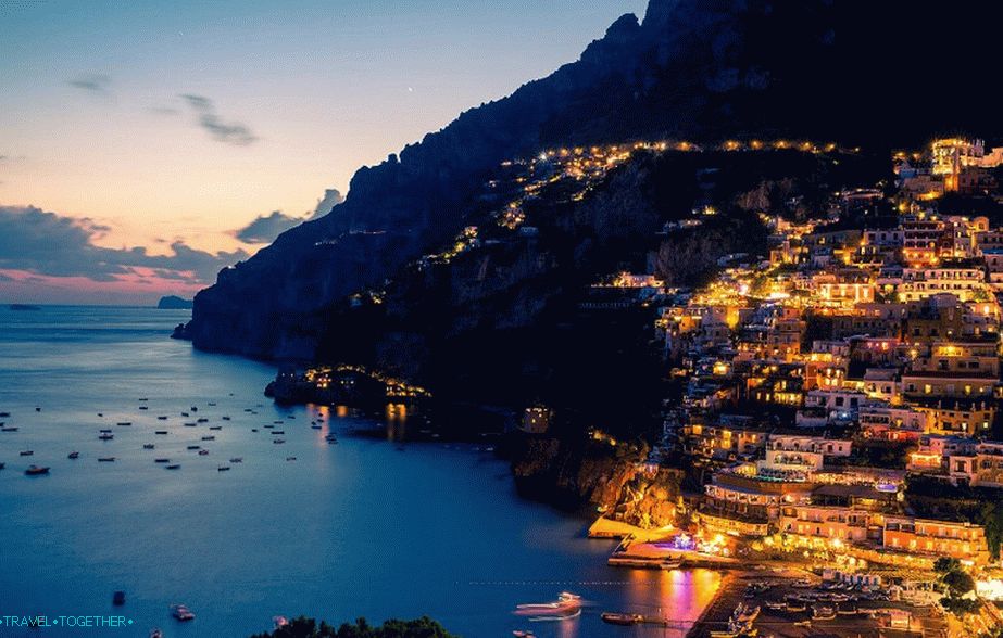 Amalfi Coast at night