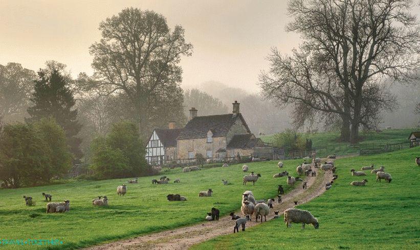 Countryside in England. The Cotswolds
