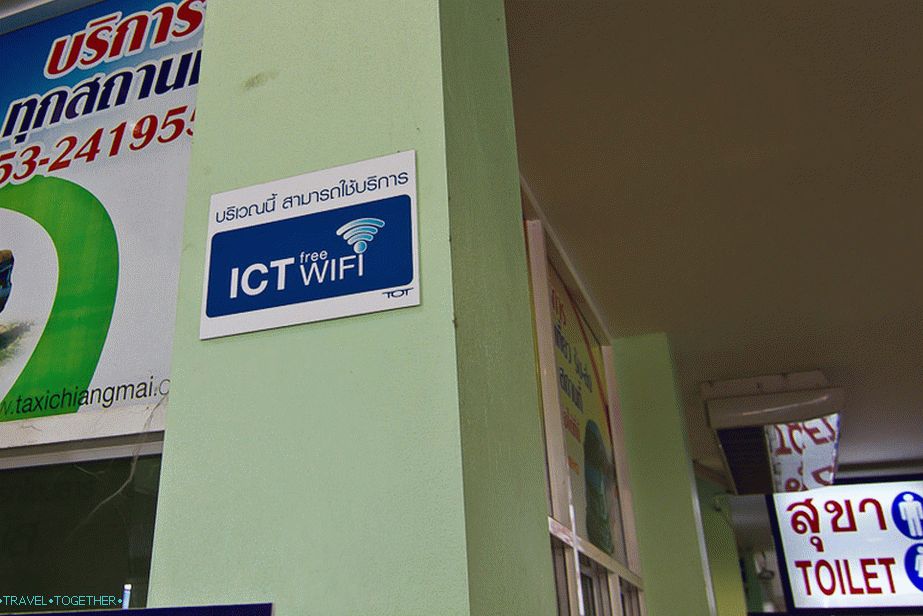 In the new building of Chiang Mai bus station there is Wifi