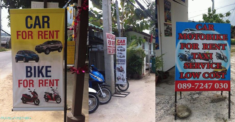 Rent a car on Samui is found at every turn