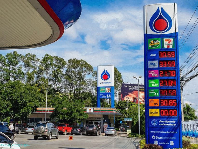 Petrol prices in Thailand