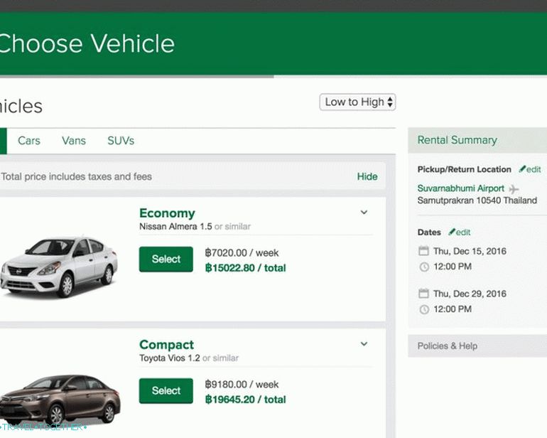 Rent a car in Thailand - insurance, documents, prices, tips