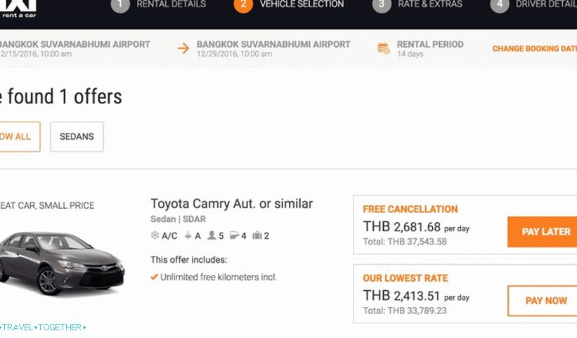 Rent a car in Thailand - insurance, documents, prices, tips