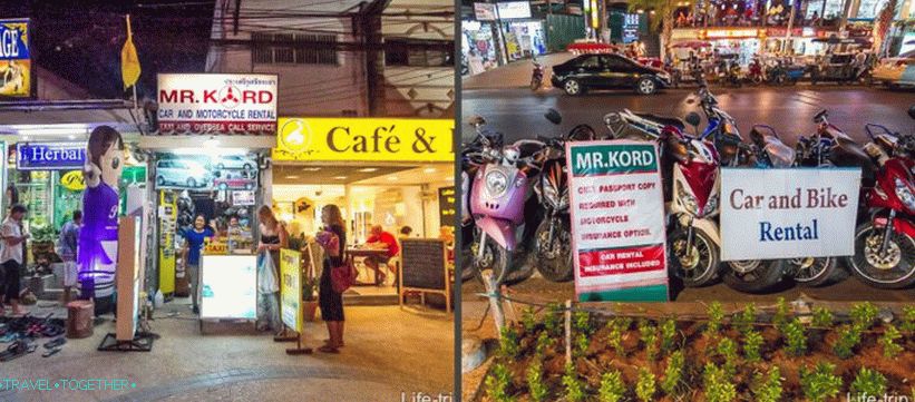 Bike and car rental in Krabi (Aonang) - proven rentals