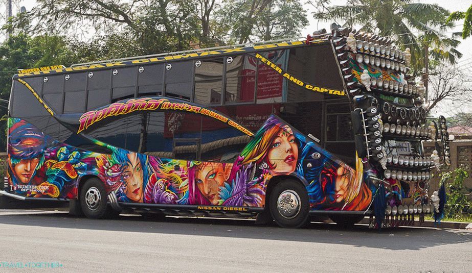 Local buses can be very colorful