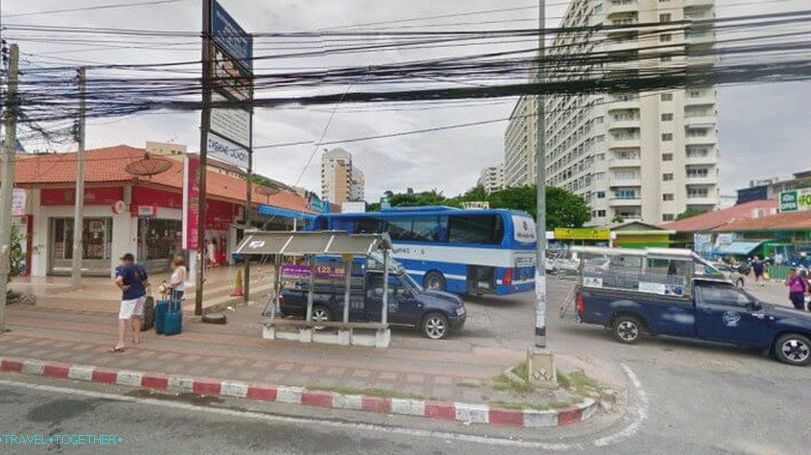 Bus Station on Thap Praya Road in Pattaya