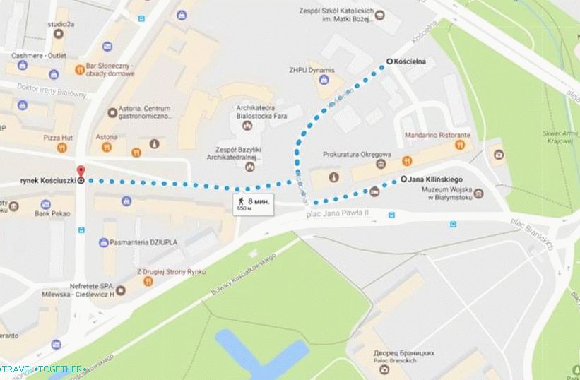 Branicki Route - Map