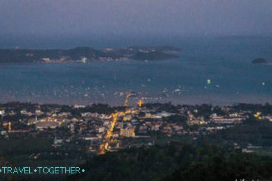 View of the other side of the island, not sunset