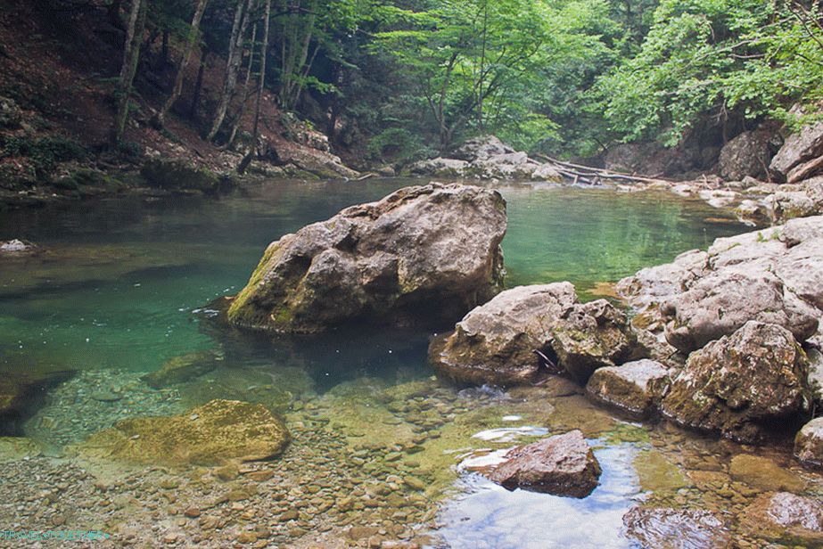 Blue and clear water
