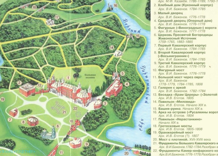 Tsaritsino Park Map