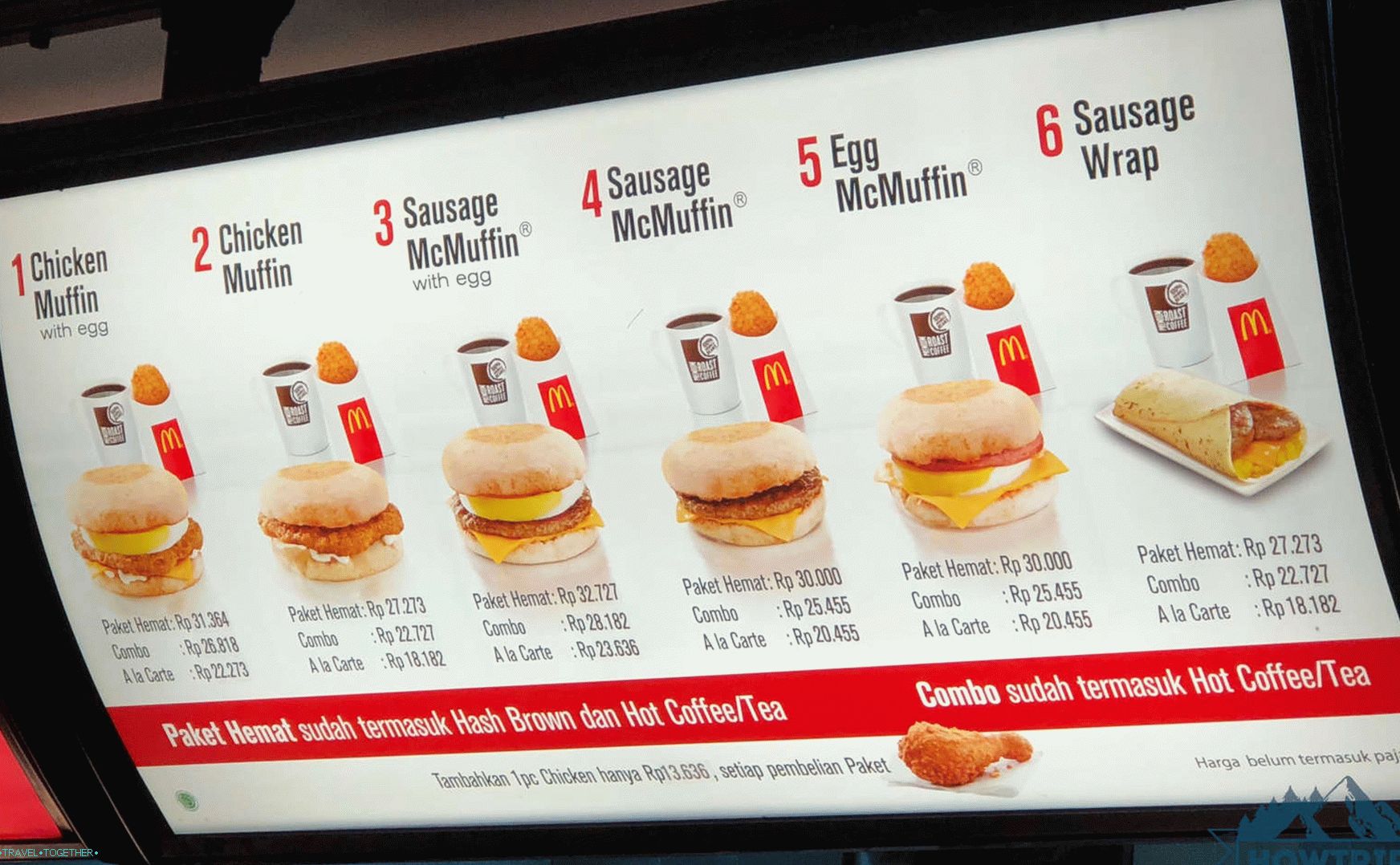 Mcdonalds Bali prices