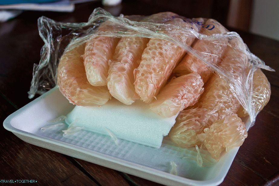 Sometimes Thais put plastic foam in to make it seem more fruit.