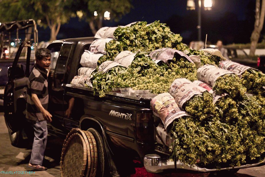 Thai farmers brought some greens