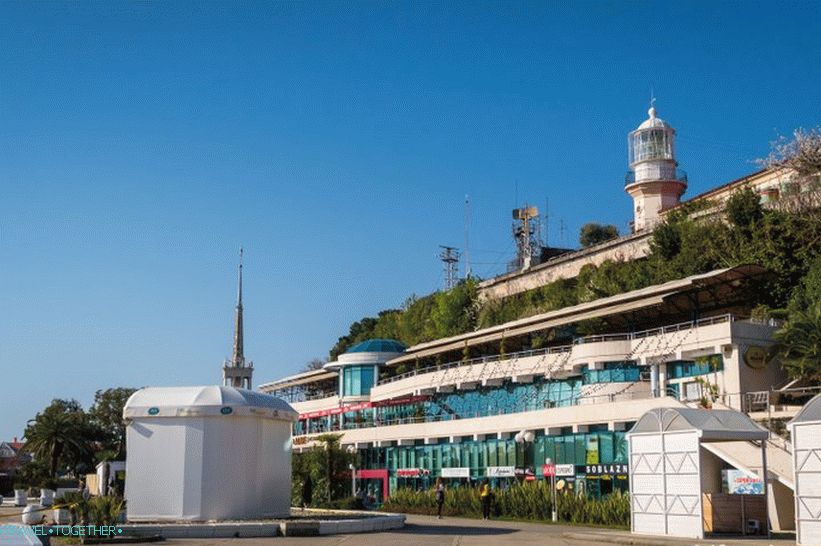 The Central Quay of Sochi is the most crowded place