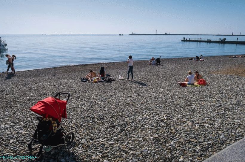 The Central Quay of Sochi is the most crowded place