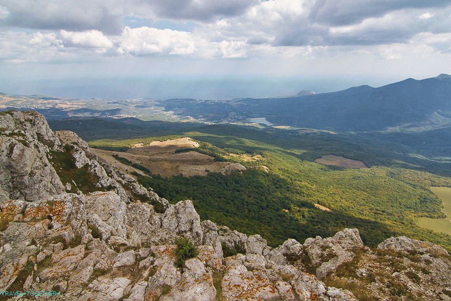 View from Eklizi-Burun to the side of Alushta