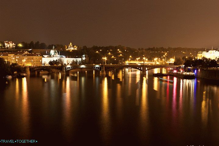 Unusual illumination of old Prague