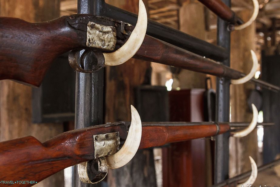 Unusual stand for guns