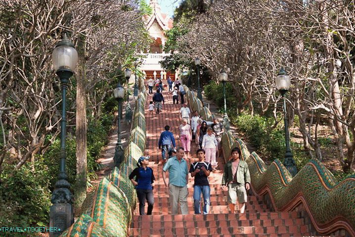Staircase to the temple of Wat Doi Suthep