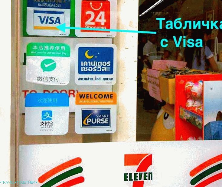 In 7-eleven minimarkets accept VISA bank cards