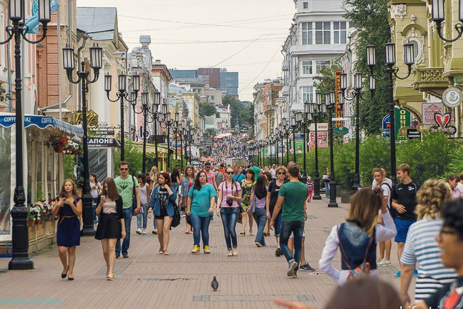 Pedestrian street in Nizhny Novgorod