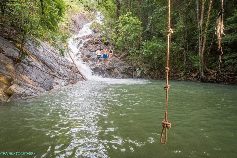 Paradise Waterfall on Phangan, bungee font