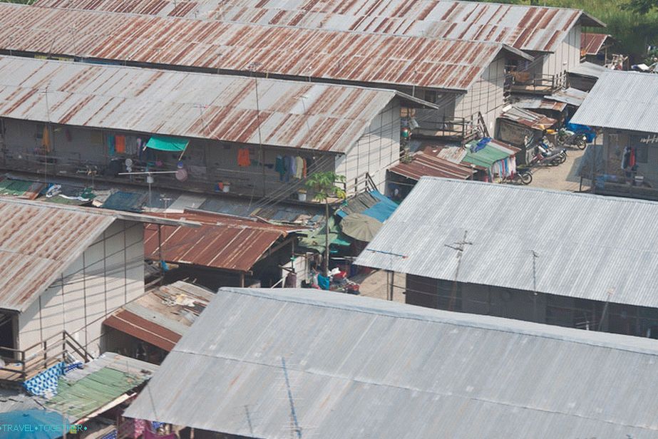 Slums in Bangkok closer to the outskirts