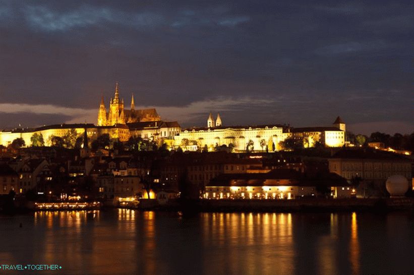 Evening Prague Castle in Prague