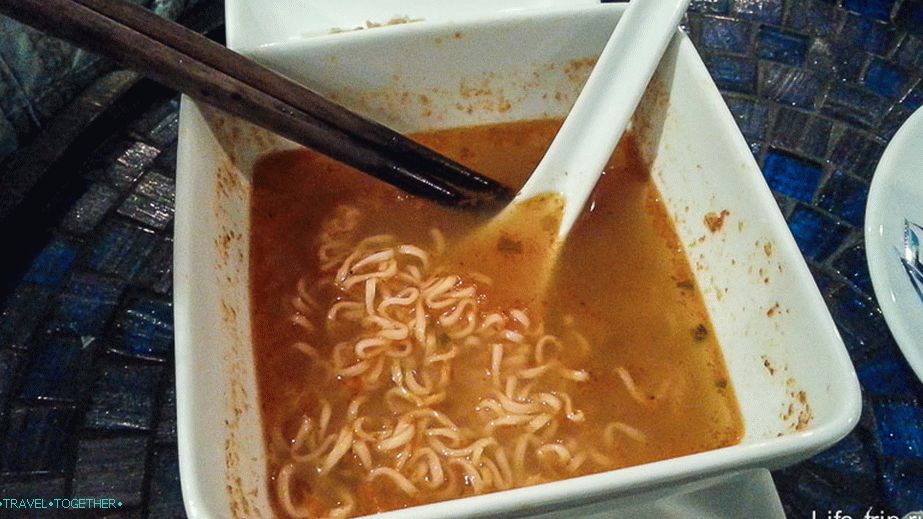 Tom Yam from the homeless package