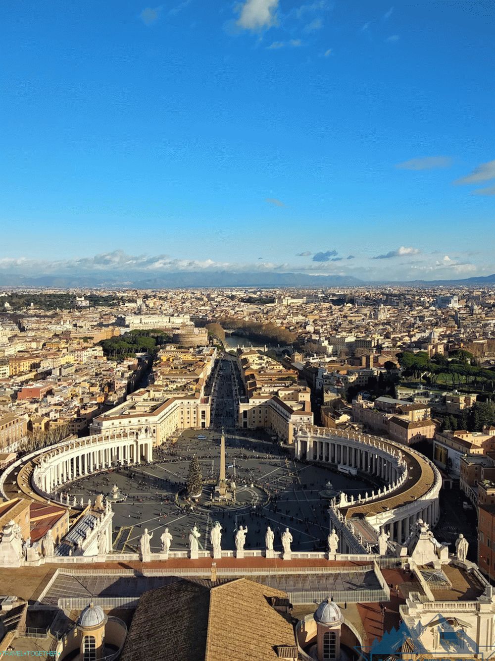 The dome of St. Peter's in the Vatican lookout