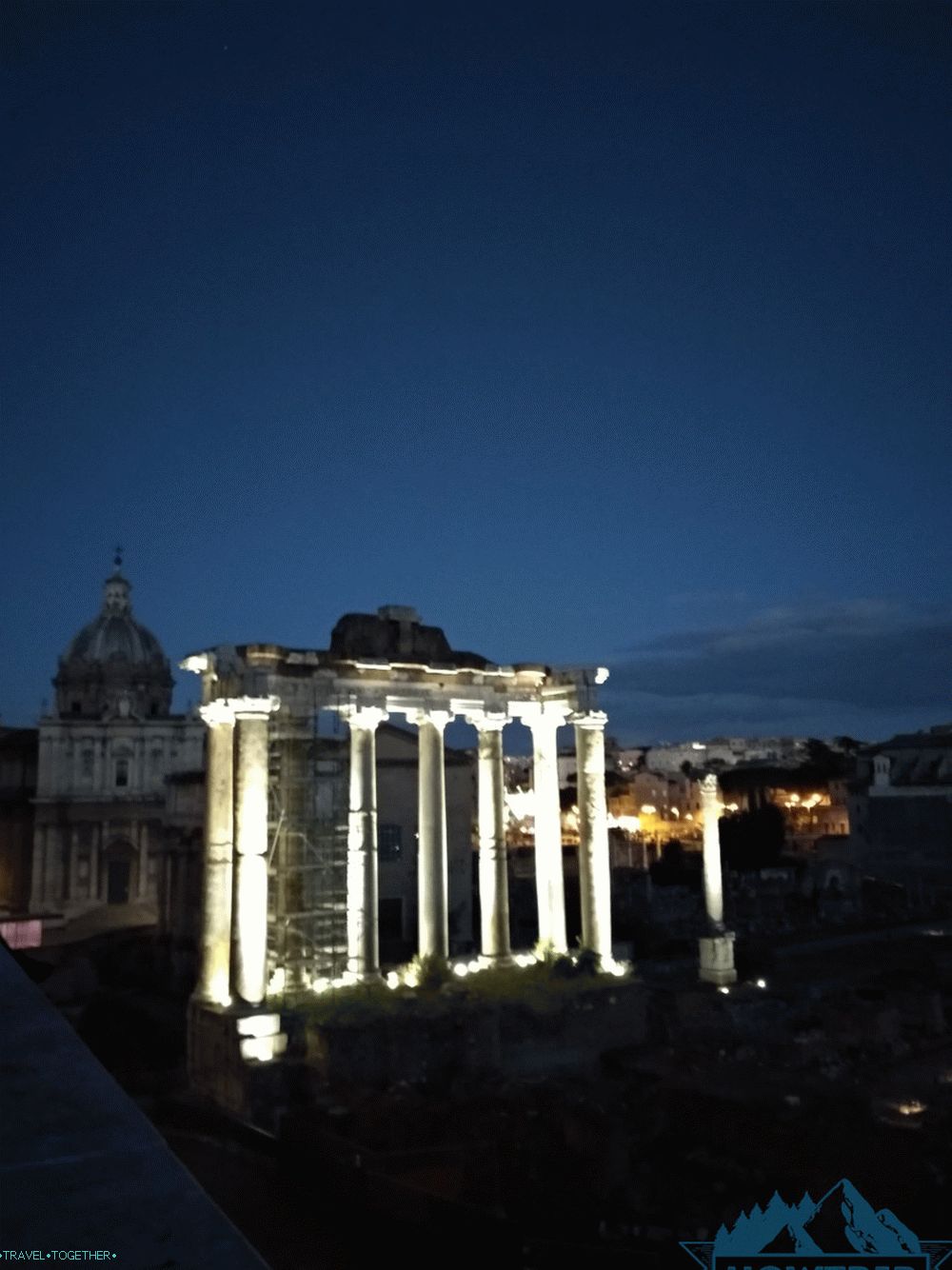 Roman Forum at night