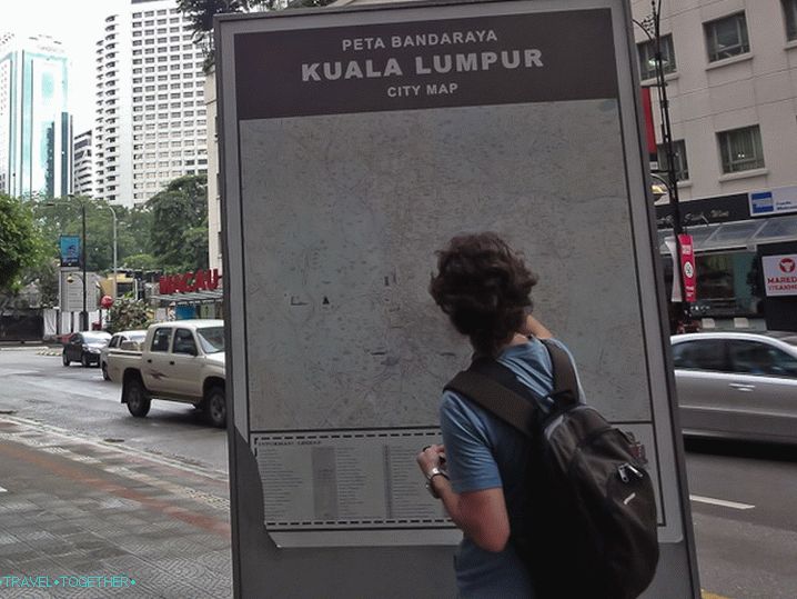 Maps on the streets of the city