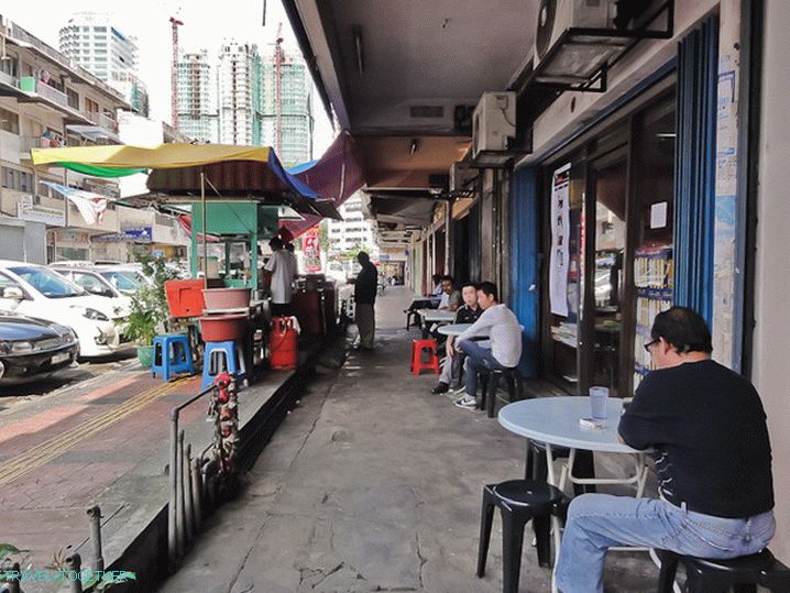 Cafe on the streets of Kuala Lumpur