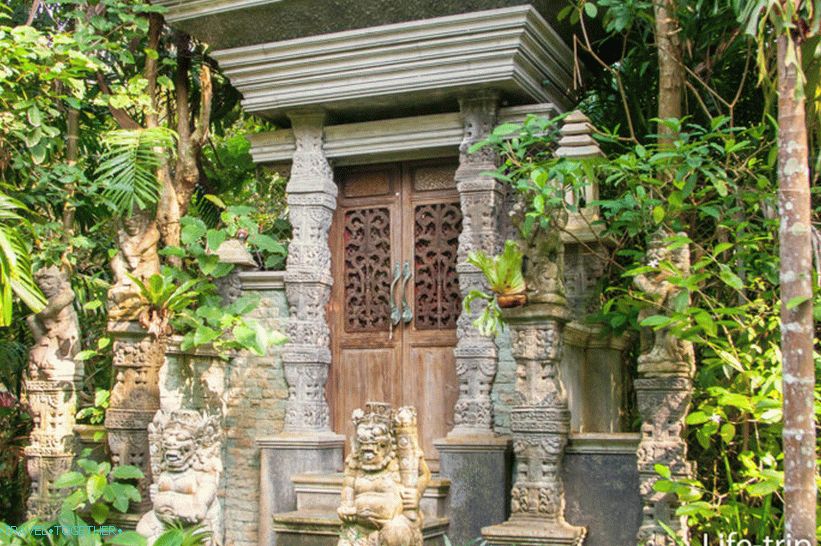 Just a fragment of a wall with doors. Maybe something antique