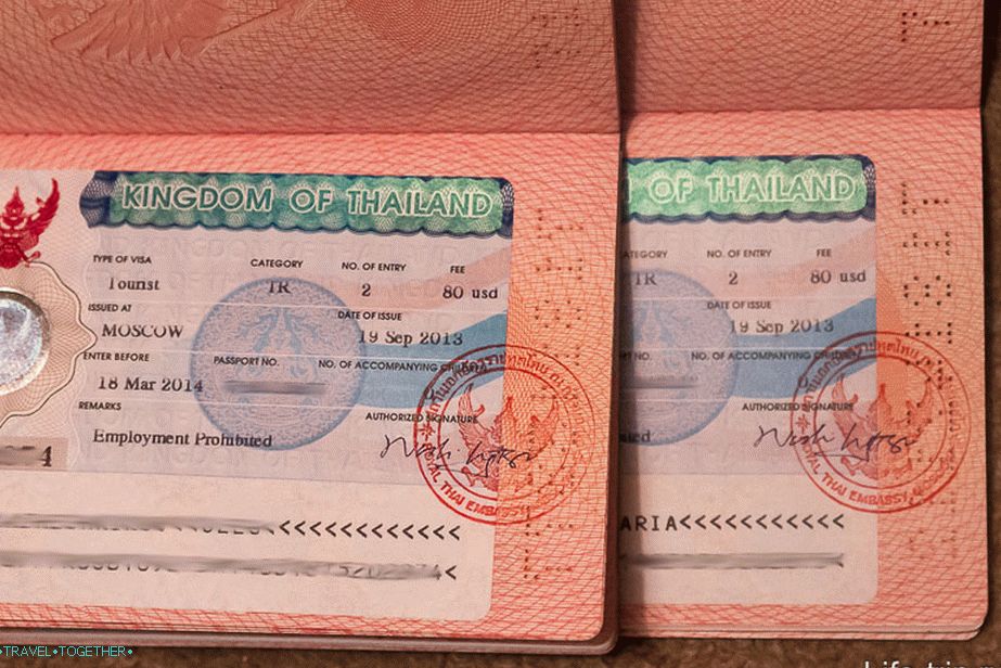 Double Thai visa in Moscow