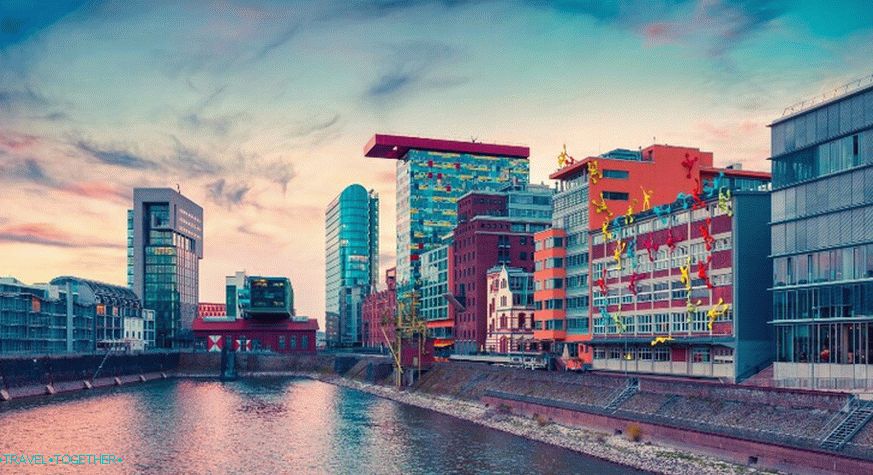 Modern architecture of Düsseldorf