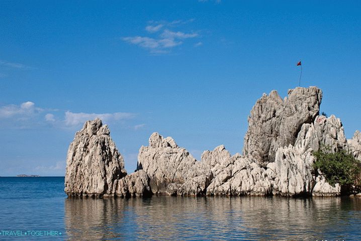 Next to the fortress and the city of Olympus.