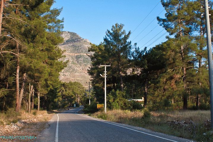 Road to the ruins of the city of Olympus.