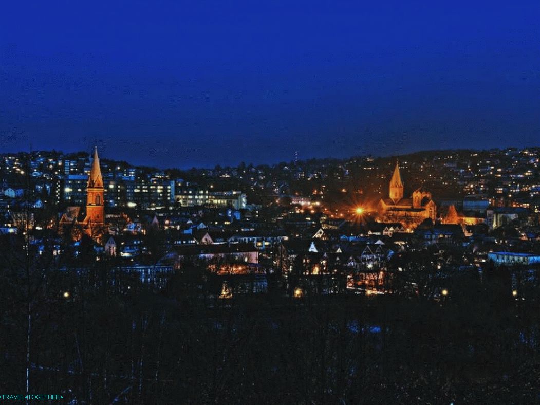 Panorama of night Essen
