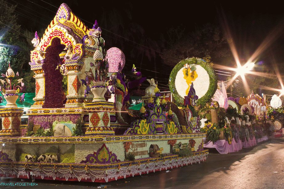Flower Festival of Thailand, parade carts