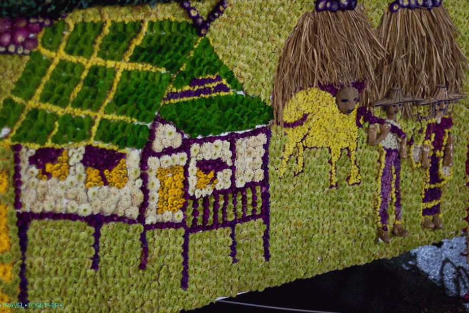 Flower Festival in Chiang Mai, flower mosaic