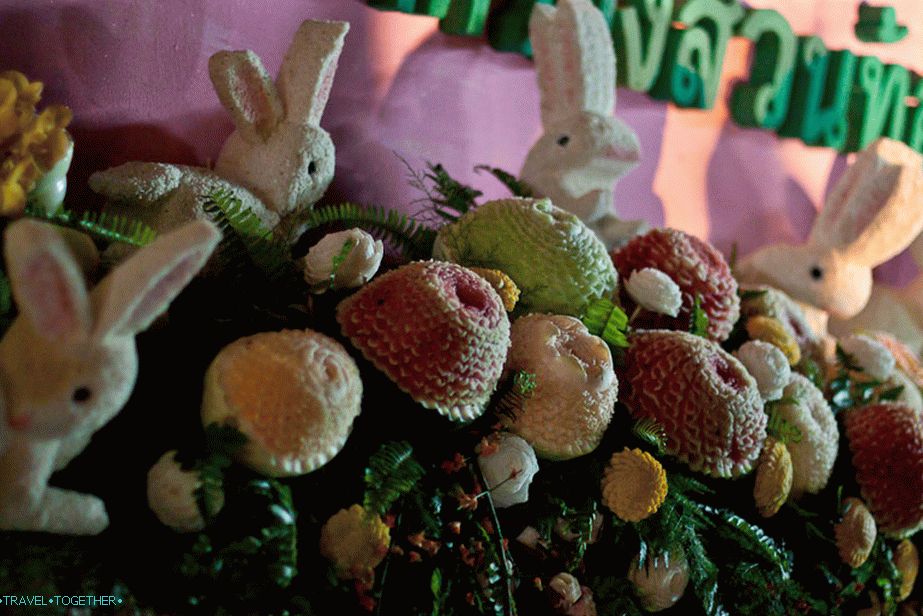 Figures of watermelons and melons, Chiang Mai Flower Festival
