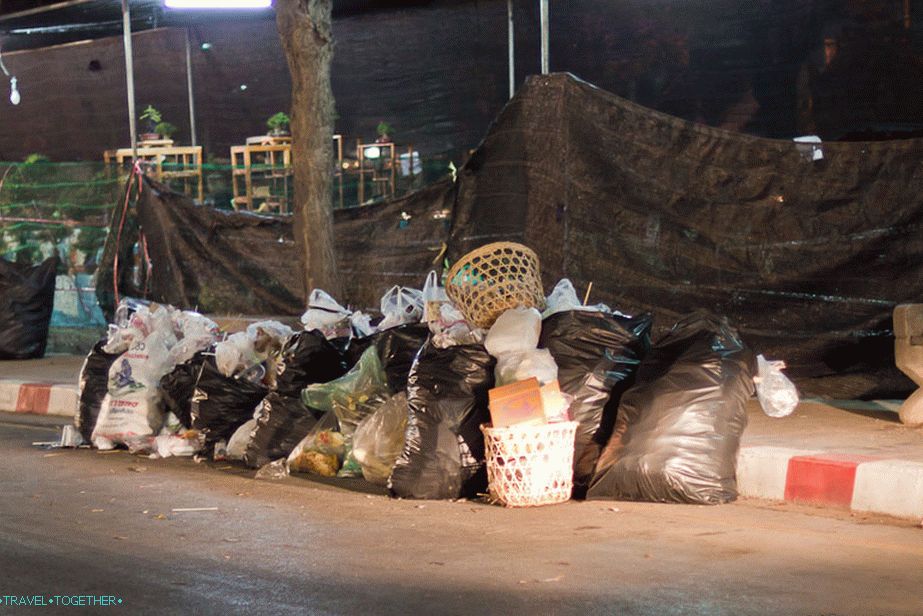 Garbage after the flower festival in Chiang Mai